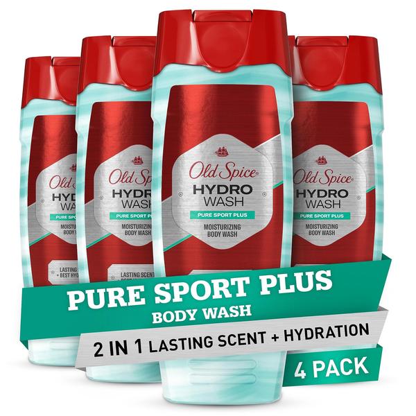 Imagem de Sabonete líquido Old Spice Hydro para homens Pure Sport Plus 473 ml x4