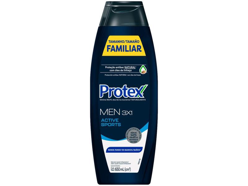 Imagem de Sabonete Líquido para o Corpo Protex Men 3x1 - Active Sports Antibacteriano 650ml