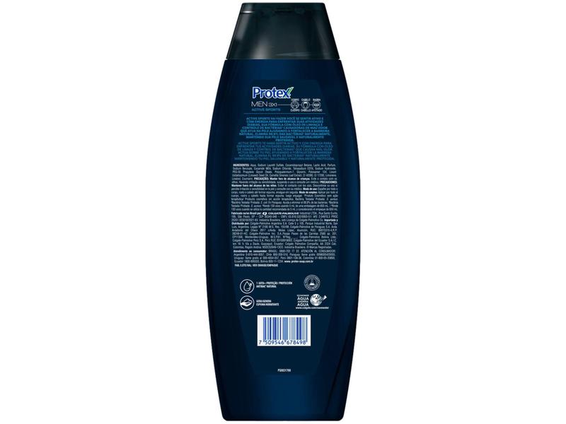 Imagem de Sabonete Líquido para o Corpo Protex Men 3x1 - Active Sports Antibacteriano 650ml