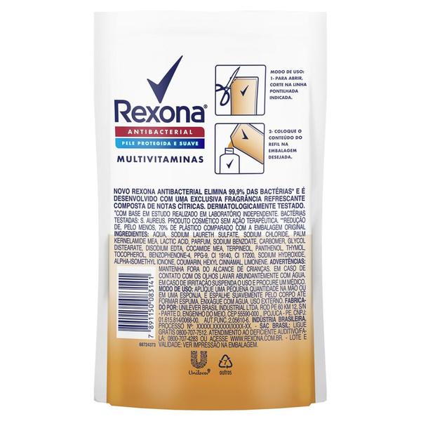 Imagem de Sabonete Líquido para o corpo Rexona Multivitaminas 200ml Refil