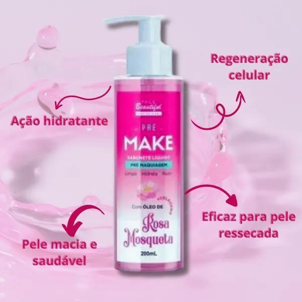 Imagem de Sabonete liquido pré make com óleo de rosa mosqueta face beautiful 200ml