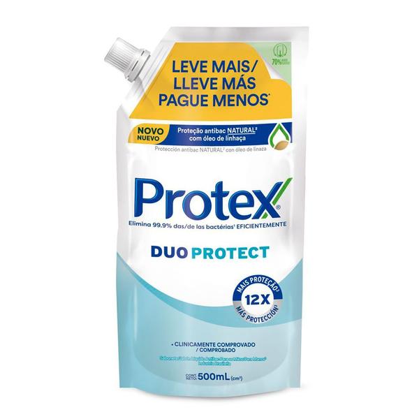 Imagem de Sabonete Líquido Protex Duo Protect Refil 500ml Leve Mais Por Menos