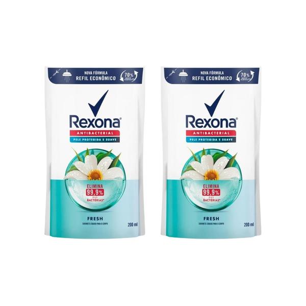 Imagem de Sabonete Liquido Rexona Refil 200ml Fresh - Kit C/ 2un