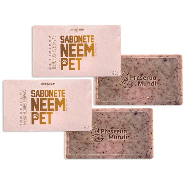 Imagem de Sabonete Neem Pet 120gr Para Cães e Gatos Openeem - 2 Unid.