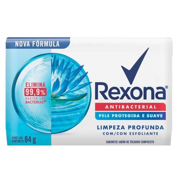 Imagem de Sabonete Rexona Antibacterial Limpeza Profunda 84g Embalagem 12 Unidades