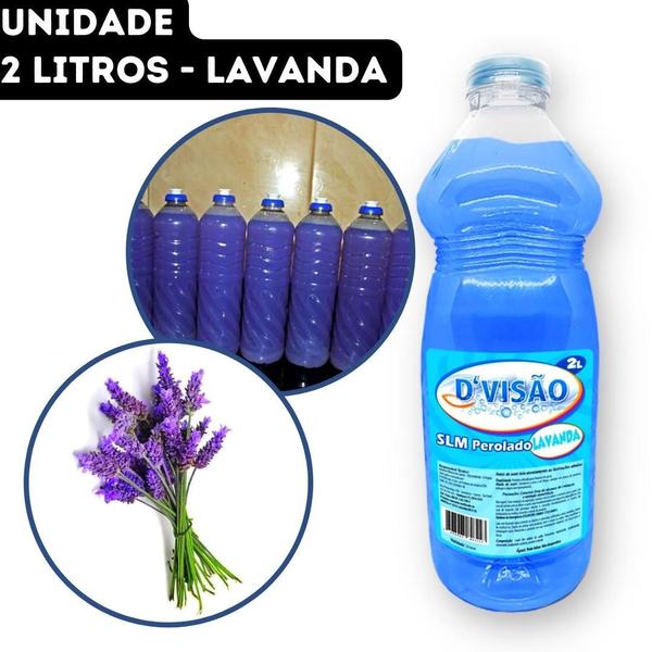 Imagem de Sabonete Sabão Líquido Perolado Lavanda Limpeza Uso Geral Divisão - 2 Litros - Unidade