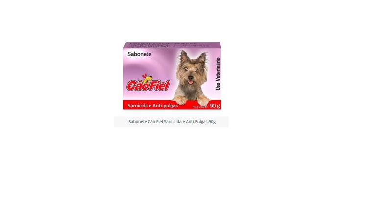 Sabonete Sarnicida e Antipulgas Cão Fiel 90g - Cia do Pet Imagem de Sabonete Sarnicida e Antipulgas Cão Fiel 90g