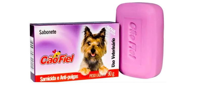 Sabonete Sarnicida e Antipulgas Cão Fiel 90g - Cia do Pet Imagem de Sabonete Sarnicida e Antipulgas Cão Fiel 90g