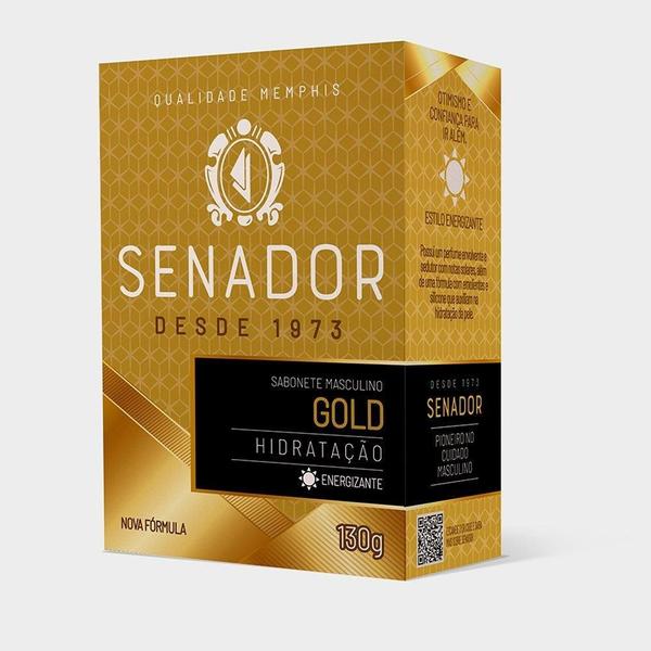 Imagem de Sabonete Senador Gold 130g Embalagem com 12 Unidades