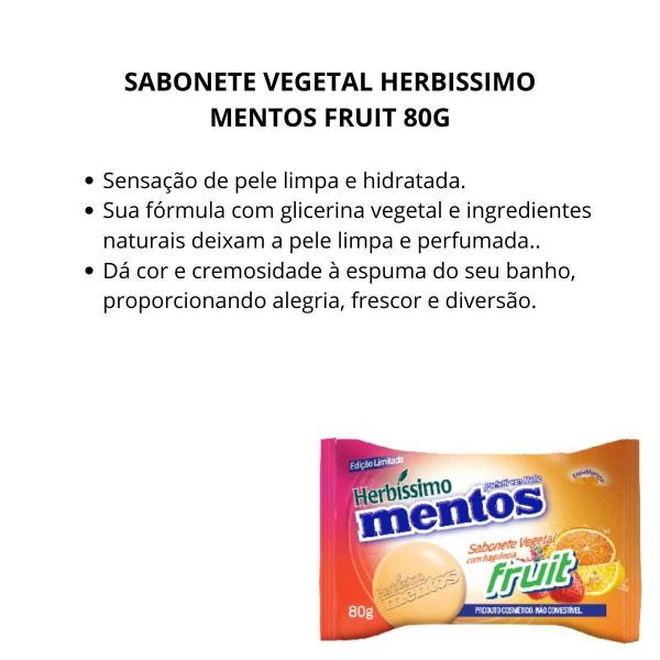 Imagem de Sabonete Vegetal Herbissimo Mentos Fruit 80G