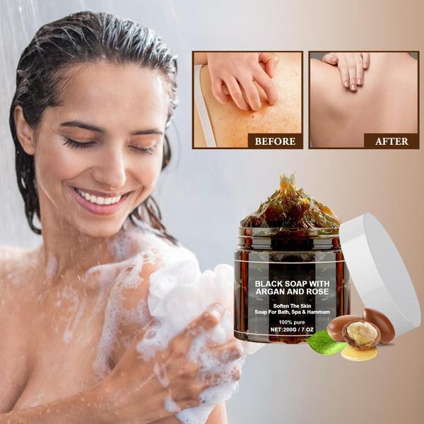 Imagem de Sabonete Zawina Morocco Black Beldi Sabonete com Argan e Rosa 250ml