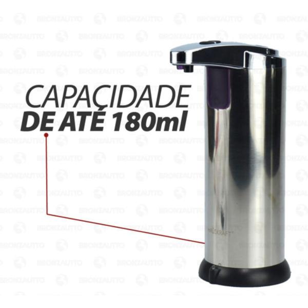 Imagem de Saboneteira Automática Dispenser Inox Para Sabonete Líquido e Gel