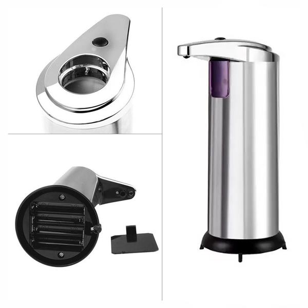 Imagem de Saboneteira Automática Inox 250ml com Sensor Pilha UnyHome