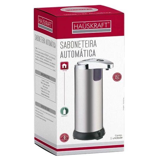 Imagem de Saboneteira Automática Para Banheiro Inox Sensor Sabonete Gel Líquido - 180ml - Hauskraft