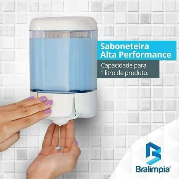 Saboneteira Bralimpia Alta Performance Acrilica Resev. 1 Lt Imagem de Saboneteira Bralimpia Alta Performance Acrilica Resev. 1 Lt