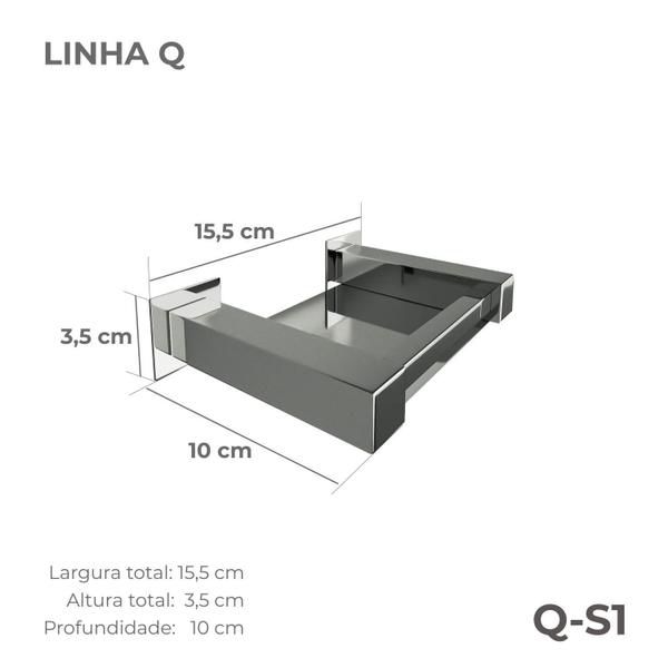 Imagem de Saboneteira De Parede Para Banheiro Ou Lavabo Aço Inox 304