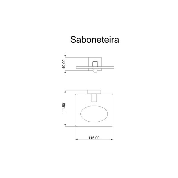 Saboneteira Inox Square SQ12420 Ducon Metais Imagem de Saboneteira Inox Square SQ12420 Ducon Metais