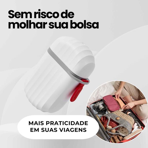 Imagem de Saboneteira Para Viagem Com Estojo Dupla Drenagem Encaixe Firme Compacta À Prova De Vazamento.