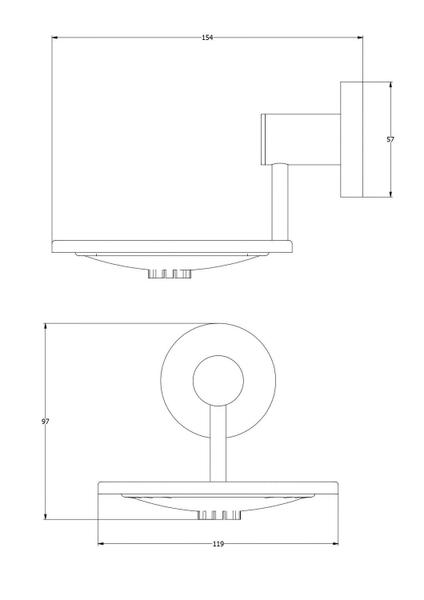 Imagem de Saboneteira Parede de Metal Pieno Rose Brilhante 0504 Forusi