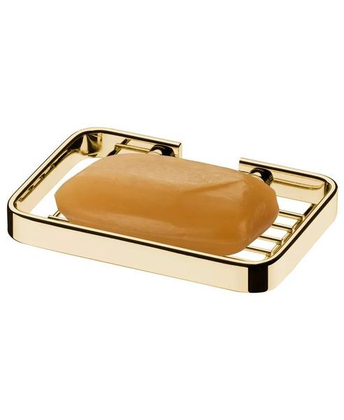 Imagem de Saboneteira Porta Sabonete de Parede Banheiro Box Dourada