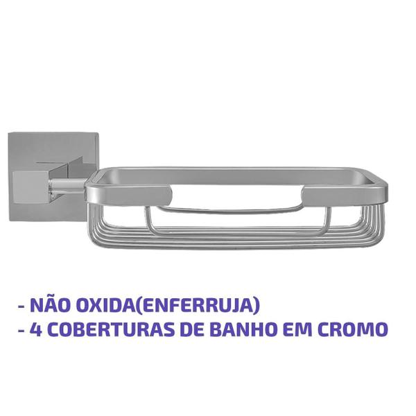 Imagem de Saboneteira Porta Sabonete Inox Banheiro Box