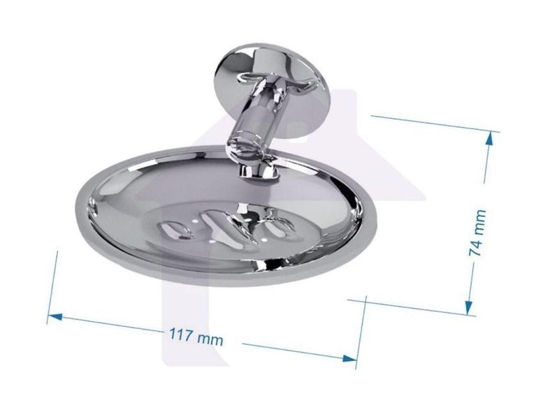 Imagem de Saboneteira Porta Sabonete Inox Parede Fixação Dupla Cod-09