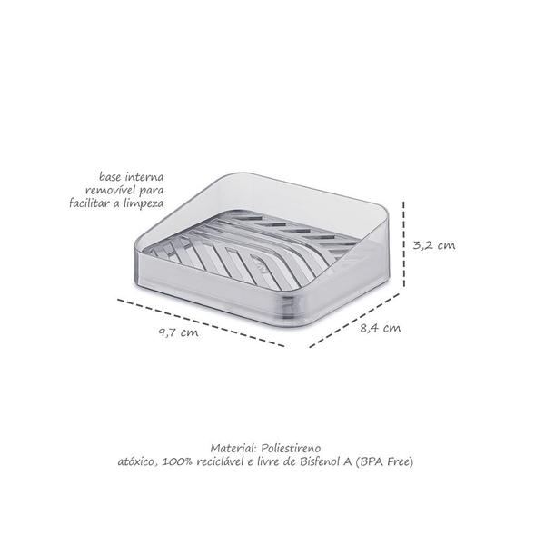 Imagem de Saboneteira Transparente Porta Sabonete Barra Translucido