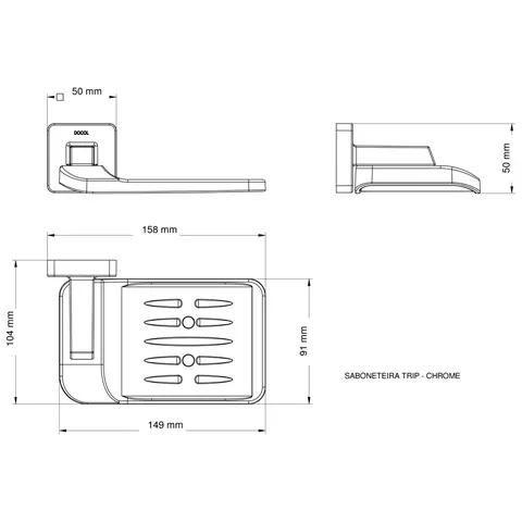 Imagem de Saboneteira Trip Acrílica Cromado - Docol