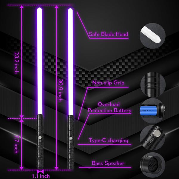 Imagem de Sabres de luz Beyondtrade Alloy Metal Hilt RGB 15 cores FX So