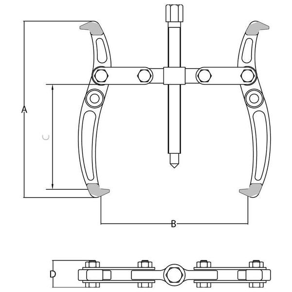 Imagem de Sacador polias 2 garras articuladas 3'' 026003