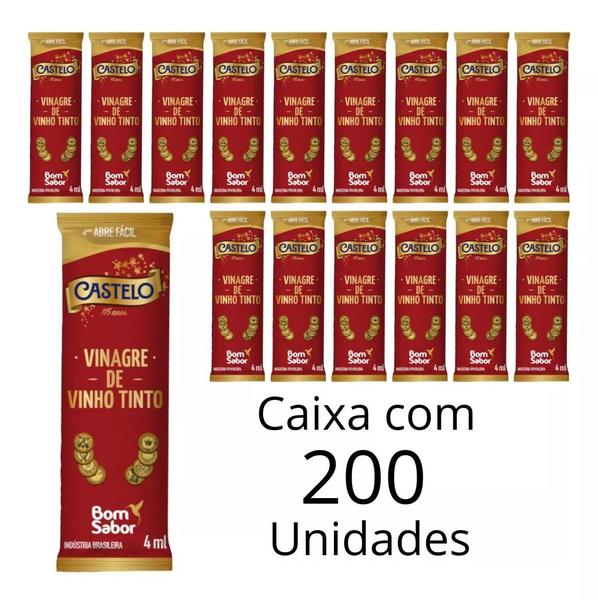 Imagem de Sachê De Vinagre Bom Sabor 4ml - Caixa C/200 Unidades