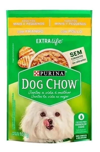 Sachê Dog Chow Adulto Mini Frango 100gr - 45 Unidades Imagem de Sachê Dog Chow Adulto Mini Frango 100gr - 45 Unidades