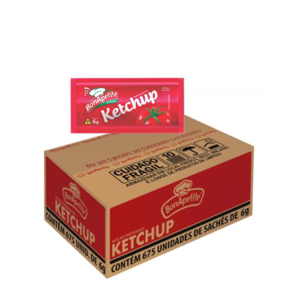 Imagem de Sachê Ketchup Tradicional Bonapetite 6g com 675 Unidades