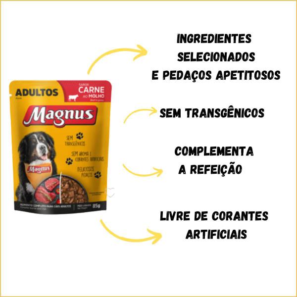 Imagem de Sachê Para Cães Sabor Carne 85g - Magnus