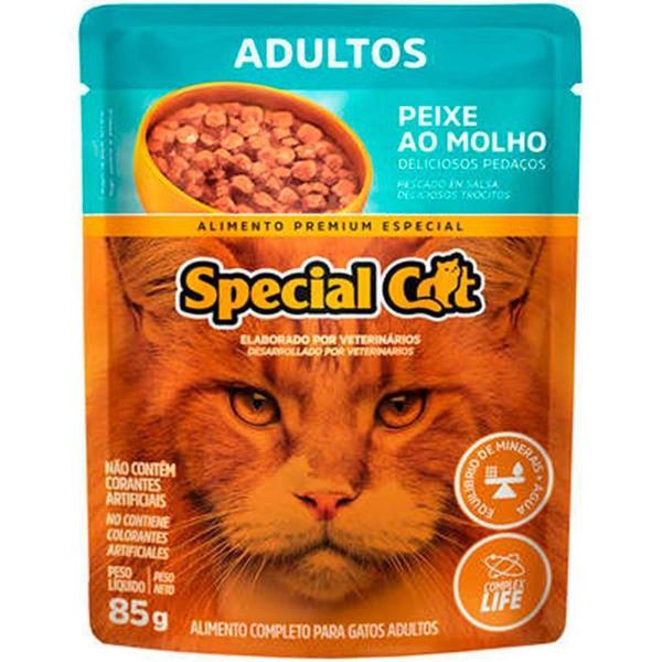 Sache Special Cat Adulto Peixe 85g Cx 12 Uni - special dog Imagem de Sache Special Cat Adulto Peixe 85g Cx 12 Uni - special dog