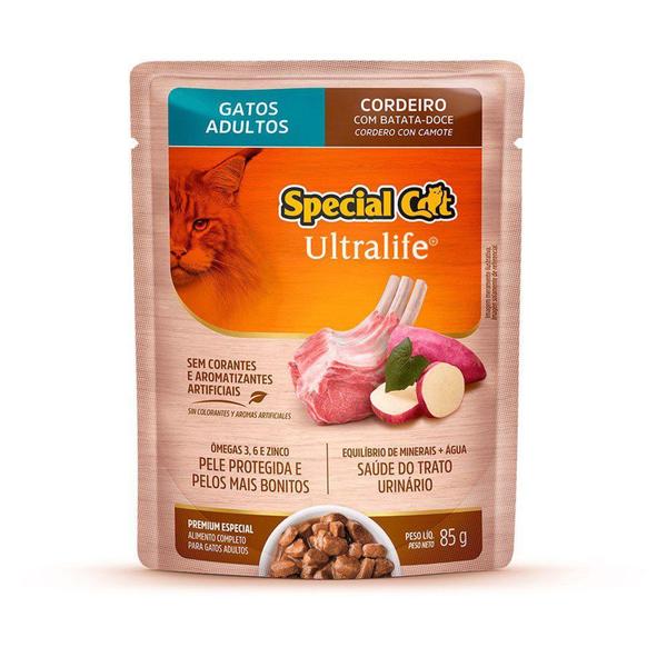 Imagem de Sachê Special Cat Ultralife para Gatos Adultos Sabor Cordeiro com Batata Doce 85 g - Special Dog