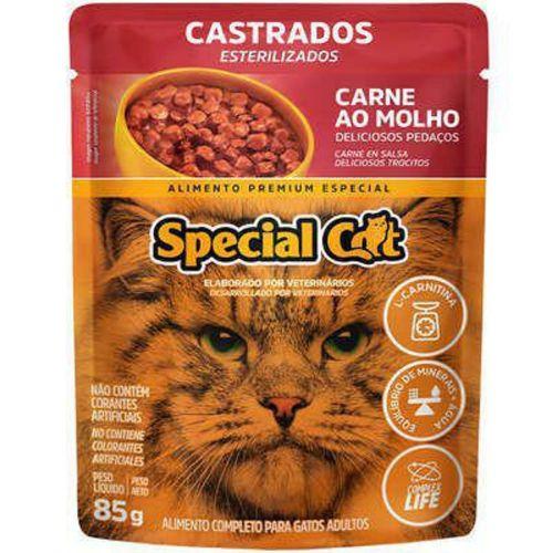 Imagem de Saches castrado carne gato special cat 85g