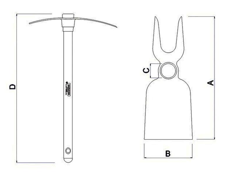 Imagem de Sacho 2 Pontas 29 mm com Cabo 43cm - Tramontina 77802201