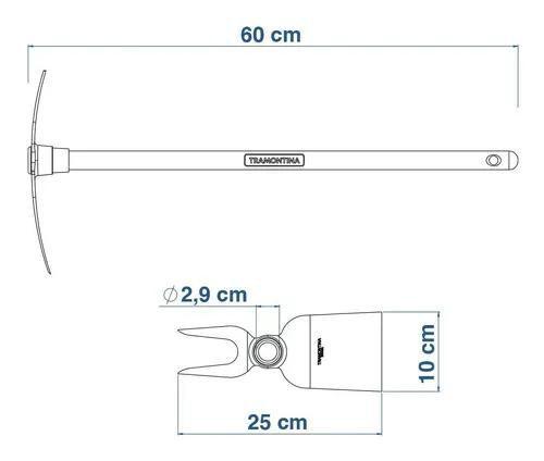 Imagem de Sacho duas pontas picareta c/cabo 60cm 77802/201