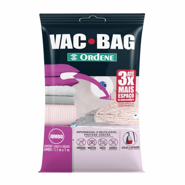 Imagem de Saco A Vácuo Jumbo 110x100cm Edredom Roupas Vac Bag Ordene