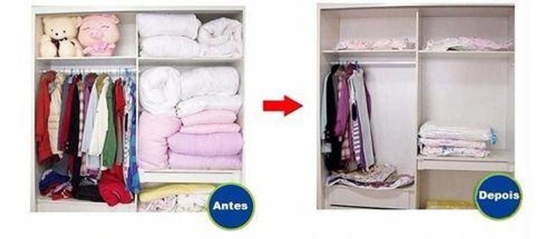 Imagem de Saco A Vacuo Organizador Roupa Edredon Cobertor 70x110Cm - Clink