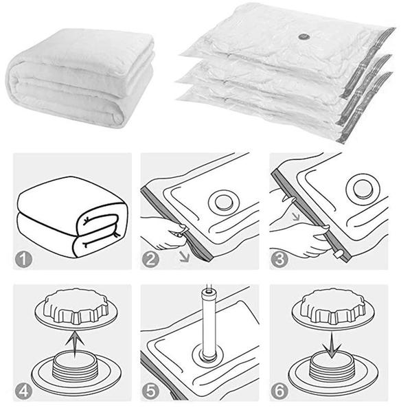 Imagem de Saco à Vácuo Protege Organiza 70 x 110 cm Kit 04 und Clink + Bomba