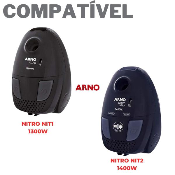 Imagem de Saco Coletor de Pó p/Aspirador Arno Nitro Nit1 1300w Kit c/03 Un