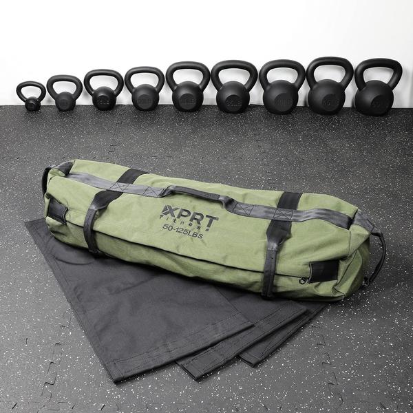 Imagem de Saco de areia de treino XPRT Fitness Heavy Duty Army Green Set 3