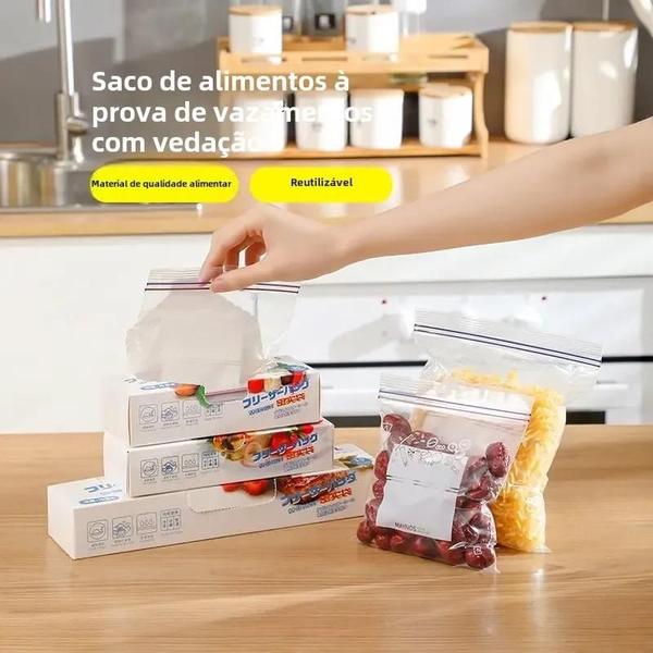 Imagem de Saco de Armazenamento para Alimentos - Selado, Reutilizável e Mantém Frescos