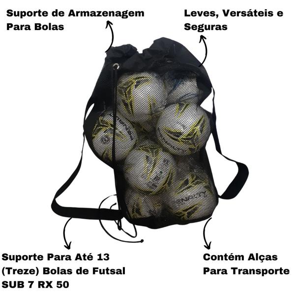 Imagem de Saco de Bolas Saco Para Armazenar Até 13 Bolas de Futsal Sub7 RX50