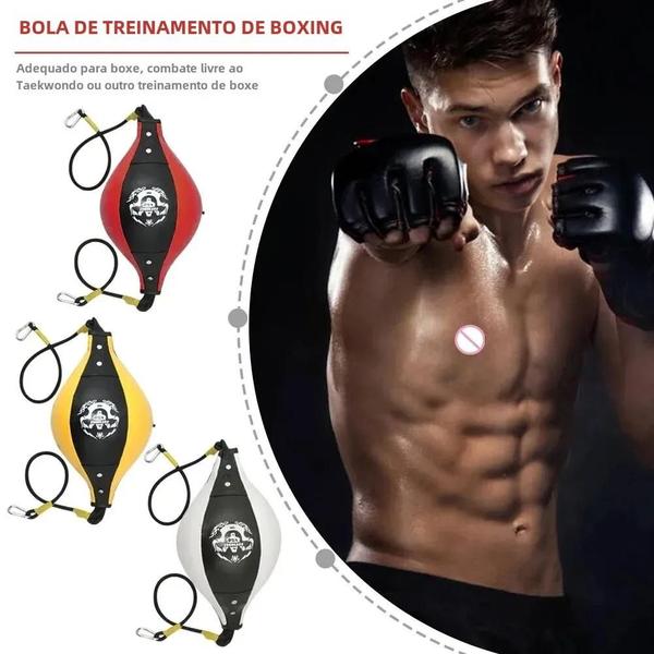 Imagem de Saco de Boxe Inflável de Couro PU - Saco de Velocidade e Bolas Reflex para Treinamento