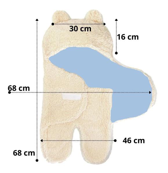 Imagem de Saco De Dormir Bebê Cueiro Cobertor Swaddle Urso Touca Luva