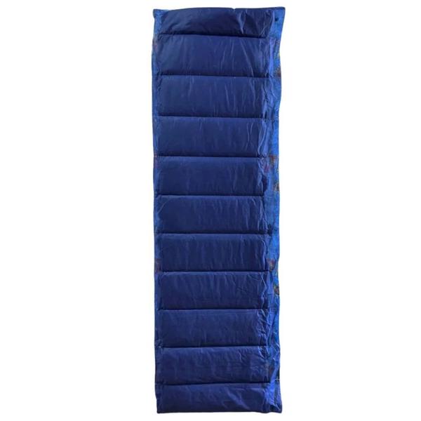 Imagem de Saco de Dormir Camping + Colchonete Solteiro Estampado Azul  F.a. Colchoes 