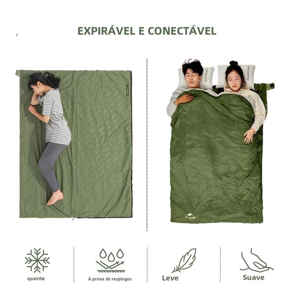 Imagem de Saco de Dormir de Algodão Ultraleve para Primavera/Verão - Ideal para Camping e Hiking